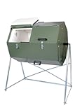 Jora Composter JK 270 - Compost Bin Tumbler | Easy to Turn Compost Tumbler | Heavy-Duty Outdoor Compost Bin Tumbler | Dueling-Chamber Tumbling Composter | High-Volume, Steel Composting Bin Tumbler…