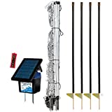 Premier 42" ElectroStop Plus Starter Kit - Includes White ElectroStop Plus Electric Net - 42" H x 100'L with Double Spiked Posts, FiberTuff Support Posts, Solar Fence Energizer, Wireless Fence Tester