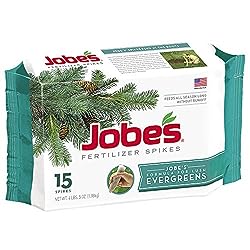Evergreen Fertilizer Spikes, 15 by Jobe’s- For Spring npk 13-3-4