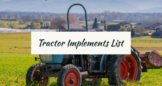 Tractor Implements List